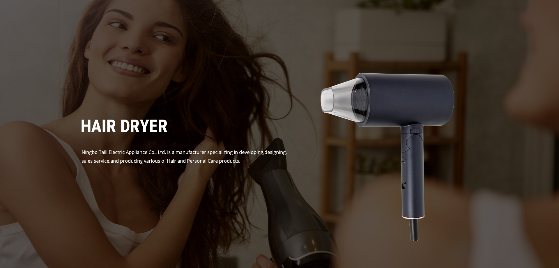 hair dryer products banner